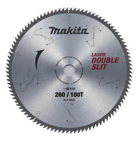 マキタ(Makita) チップソー ダブル細長い切口 外径260粍 刃数100T 高硬直手合い 原則として材木用(卓上マルノコ) A-46006