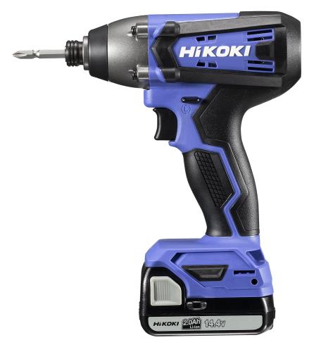 HiKOKI(ハイコーキ) 14.4V コードレス インパクトドライバ 2.0Ah 乾電池2個 申し受ける器 入れもの付 FWH14DF(2BG) 青色
