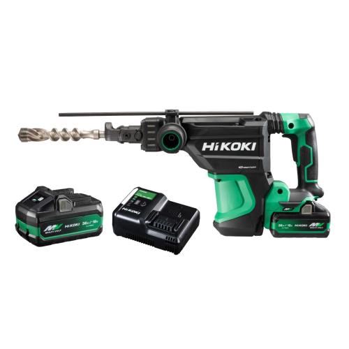 HiKOKI(ハイコーキ) 36V ハンマドリル DH3640DB バッテリー2個充電器ケース付 六角シャンク 最大穴あけドリルビット40mm DH3640DB(2WPZ)