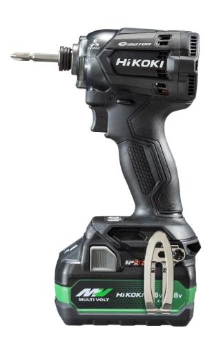 HiKOKI(ハイコーキ) 18V 充電式 インパクトドライバー WH18DC ストロングブラック バッテリー2個充電器ケース付 WH18DC(2XPBZ)
