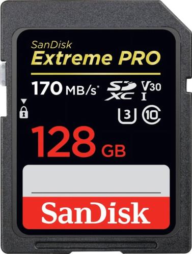 SanDisk 128GB Extreme PRO UHS-I SDXC 170MB/s SDSDXXY-128G サンディスク 外国で包み品