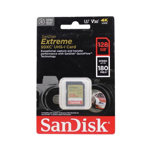SanDisk (サンディスク) 128GB Extreme (エクストリーム) SDXC UHS-I 記憶装置歌留多 - C10/U3/V30/4K/UHD SD歌留多 - SDSDXVA-128G-GNCIN