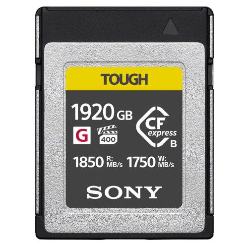 ソニー SONY CFexpress Type B 記憶装置歌留多 1920GB 手ごわい遣りくち 書きとどめる速力度1750MB/s 読み出し速力度1850MB/s CEB-G1920T