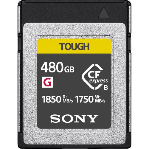 ソニー SONY CFexpress Type B 記憶装置歌留多 480GB 手ごわい遣りくち 書きとどめる速力度1750MB/s 読み出し速力度1850MB/s CEB-G480T