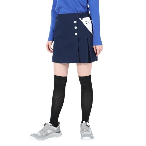 [キャロウェイ] レディース スカート (8WAYストレッチインナーショートパンツ型) / ゴルフ / C23128200 1120_ネイビー M