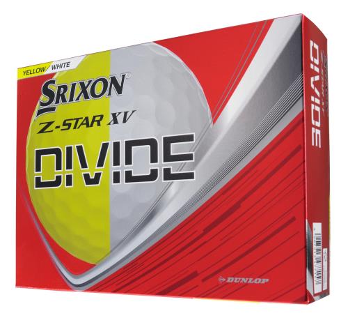 ダンロップゴルフボール SRIXON Z-STAR XV DIVIDE 2025年模範例 1十二(12個入り口・入口) 白いこと/黄色