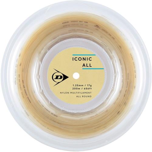 ダンロップ(DUNLOP) テニス 硬式テニス ストリング ICONIC ALL（アイコニックオール）ロール 200m ナチュラル 1.25/17G DSTA32001