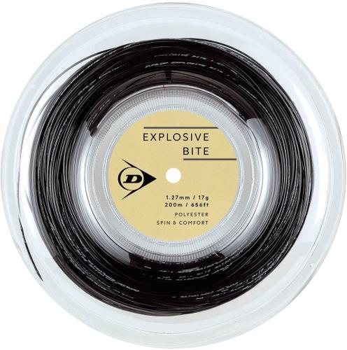 ダンロップ(DUNLOP) テニス 硬式テニス ストリング EXPLOSIVE BITE（エクスプロッシブバイト）ロール 200m ブラック 1.25/17G DSTA12011