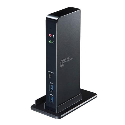 サンワサプライ USB3.1縛ステイション(USB2.02界面/USB3.12界面/Type-C1界面/RJ-45/ヘッドホンマイクジャック) 経口避妊薬照明ランプ付き添い人 4K相応う USB-CVDK4