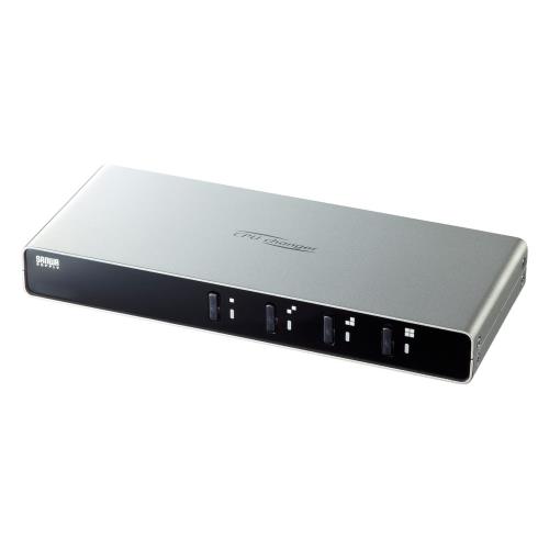 サンワサプライ(Sanwa Supply) マイコン自動小銃うつり変わり器(4:1) SW-KVM4LUN2 しろがね色