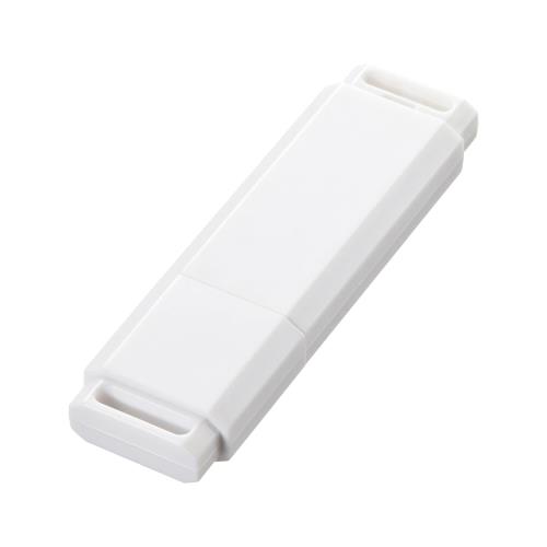 サンワサプライ USBメモリ(32GB) USB3.2 Gen1 キャップ/ストラップホール付き ホワイト UFD-3UML32GW