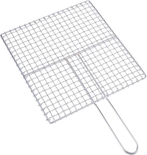 遠藤商事 業務用 焼物網 タフロス 39号 シングル取手 (鉄クロームメッキ) 日本製 DTH04039