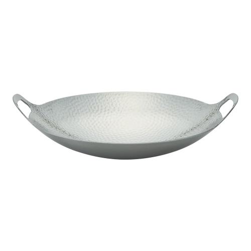 遠藤商事 銀の頂シリーズ 槌目鍋 27cm 熱効率が良い三層構造（ステンレスアルミステンレス） カセットコンロ専用 QGV3304