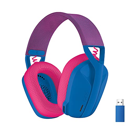 Logicool G ゲーミングヘッドセット G435 ワイヤレス ヘッドセット LIGHTSPEED Bluetooth 軽量 165g 内蔵マイク 18時間連続使用 USB ドングル Dolby Atmos対応 ヘッドホン PC PS4 PS5 スマホ 対応 G435BL 国内正規品|GOODWOODS