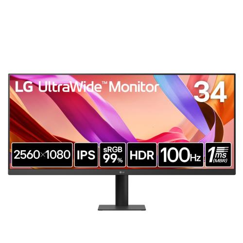 LG ウルトラワイドモニター UltraWide Monitor 34U511A-B 平面 34インチ /25601080/100Hz/MBR 1ms/IPS/sRGB 99%/DisplayHDR 400/アンチグレア/HDMI/DisplayPort/フリッカーセーフ/ブルーライト低減モード