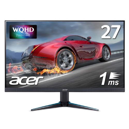 日本エイサー Acer ゲーミングモニター Nitro VG270Ubmiipx 27in IPS 非光輝 WQHD 1ms 75サイクル FreeSync フレームレスデザイン HDMIx2 金棒引き内蔵 VESAマウント相応う チルト フリッカーレス 青みともし火助け出す