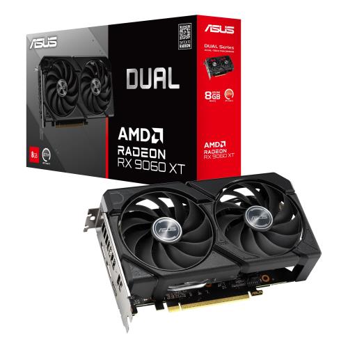 ASUS AMD Radeon RX 9060 XT 映像媒体歌留多 8GB GDDR6 DUAL-RX9060XT-8G 国内置き目代わりになる店品