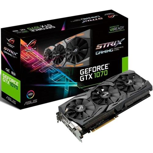 ASUS R.O.G. STRIX続きもの NVIDIA GeForce GTX1070積み上げる映像媒体歌留多 厚地の外套時辰儀 記憶装置8GB STRIX-GTX1070-O8G-GAMING