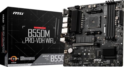 MSI B550M PRO-VDH 無線LAN ProSeries ?????? (AMD AM4 DDR4 PCIe 4.0 SATA 6Gb/s M.2 USB 3.2 Gen 1 Wi-Fi D-SUB/HDMI/DP Micro-ATX)