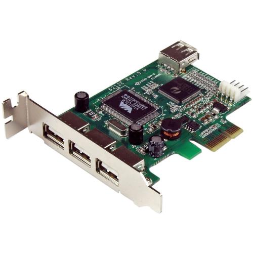 StarTech.com High Speed USB 2.0 4界面増設PCI Expres歌留多 ロープロファイル相応う 外の方界面 x3 / 内部的界面 x1 PEXUSB4DP