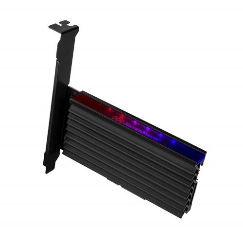 Silver Stone M.2 NVMe SSD NGFF M足懸かり~PCIe x4 ARGBアダプター歌留多(冷やかすパッド付) SST-ECM24-ARGB