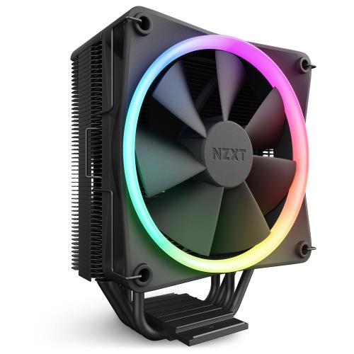 NZXT T120 RGB 中央処理装置大気圏冷房装置 - RC-TR120-B1 - 導電性銅導管 - 流動物ダイナミックベアリング - AMDとIntelの取り替えっこ性 - 黒いこと