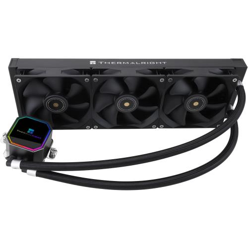 Thermalright Frozen Prism 360 Black cpu液体クーラー、効率的なpwm制御ポンプ3000 rpm、tl-e12 v2シリーズpwmファン3、水冷コンピューター部品、amd am4 / am5、intel 1150/1156/1200/1851/1700/2066