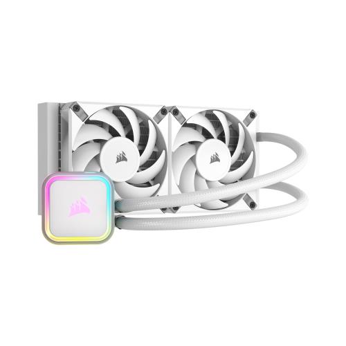CORSAIR iCUE H100i RGB ELITE White 240粍 LGA1700/AM5/AM4ソケット相応う 水冷中央処理装置空調設備 CW-9060078-WW