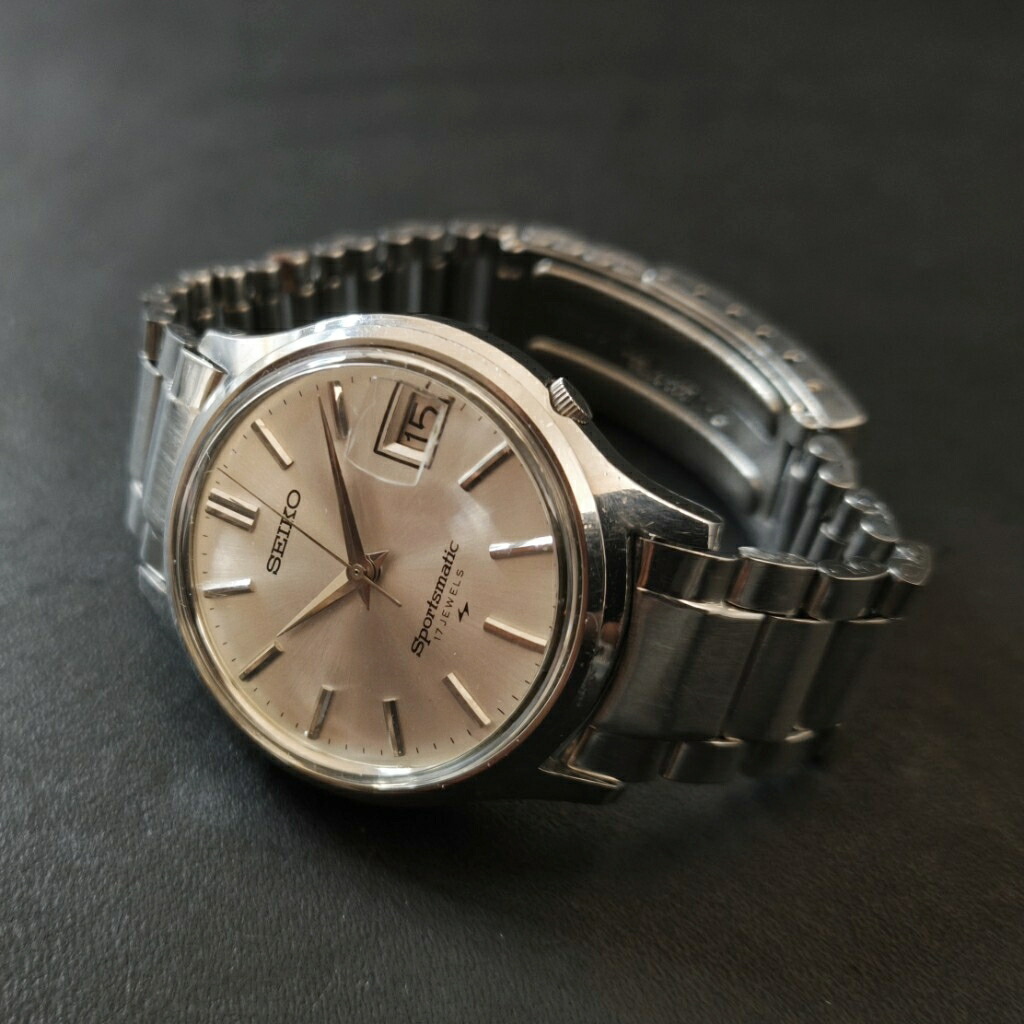 【中古品/美品】【OH済み】【SPORTMATIC】【7625-8293】SEIKO/セイコー スポーツマチックカレンダー 17石 Cal.7625 キャリバー 機械式 自動巻き腕時計 精工舎亀戸工場 1968年 9月製造 アンティークウォッチ 純正ベルト メンズウォッチ【smp7625-8293-1】