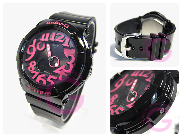 baby g watch black and pink