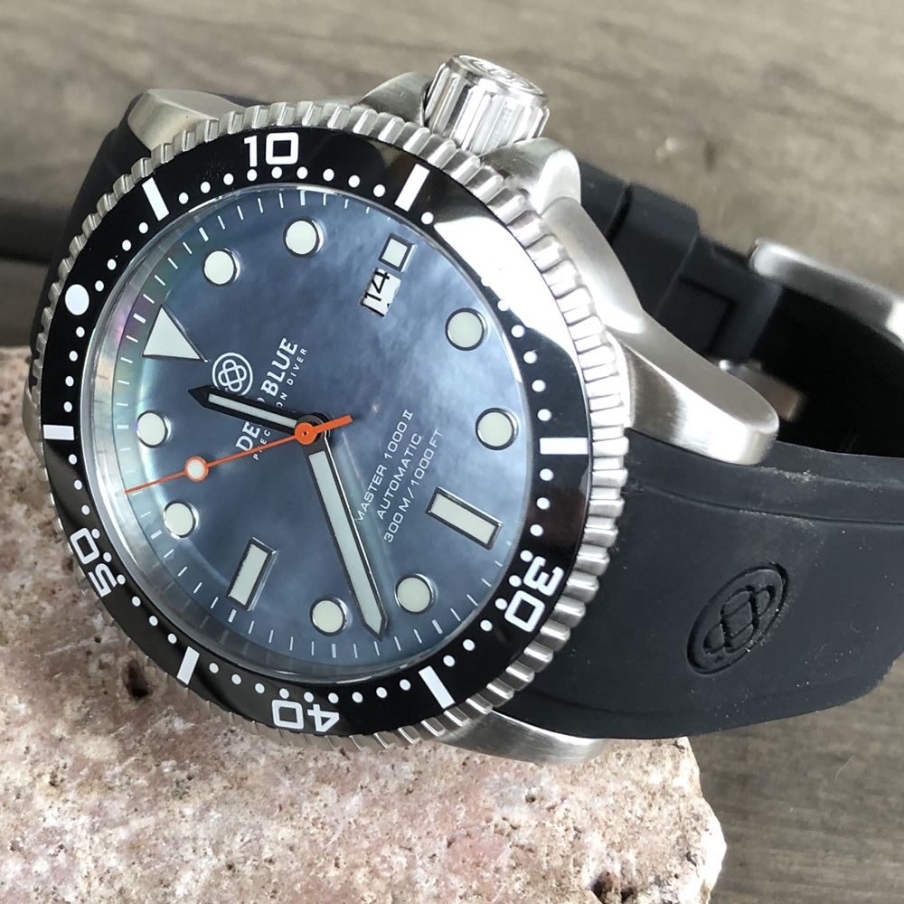 人気ブランド Deep Blue ディープブルー ダイバーズウォッチ Diver 1000 Ii 40mm 330m 30気圧防水 Seiko 自動巻きムーブメント セラミックべセル ビンテージ ブルーパールダイアル Mstr442blkvint 腕時計 高級感 Www Faan Gov Ng