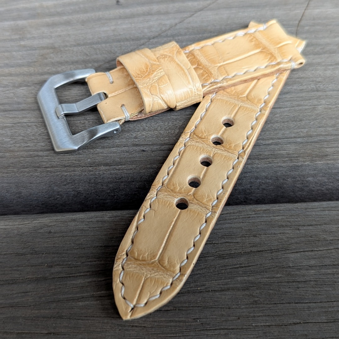 ランゲアンドゾーネ純正クロコベルト 19mm A.LANGE&SOHNE ランゲ＆ゾーネ 純正 クロコ レザーベルト メンズ