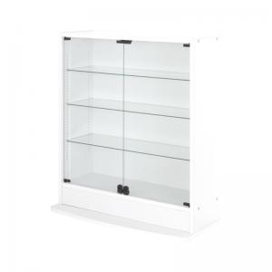 [20日限定P3倍][期間限定 最大5,000円off] 壁面収納 LED付きコレクションラック ワイド 本体 両開きタイプ 高さ96 奥行29｜ぐーみんラボ