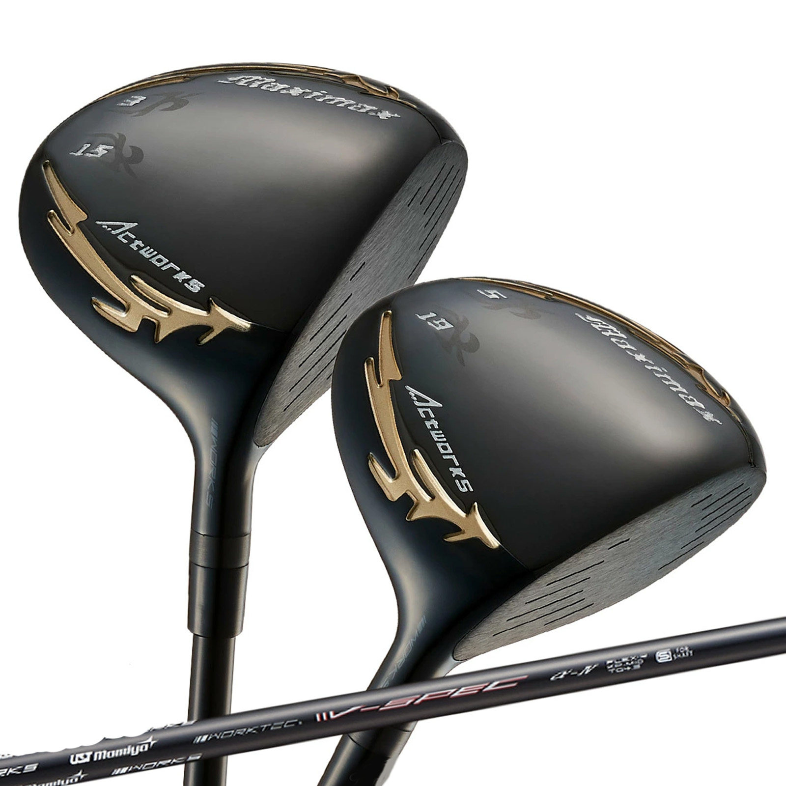 ゴルフ メンズ FW フェアウェイウッド マキシマックス ブラックシリーズ FW ２本セット ３番 ５番 USTマミヤ Ｖ-spec α-4 【IR】