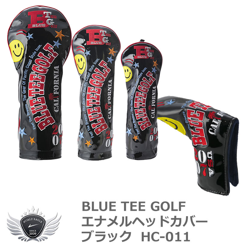 BLUE TEE GOLF ブルーティーゴルフ エナメルヘッドカバー ブラック HC-011