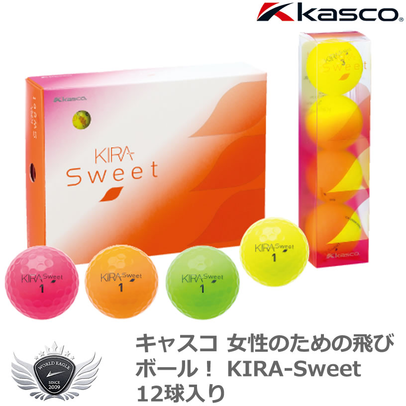 ゴルフ用品 ラウンド用品 ゴルフボール キャスコ 女性のための飛びボール！KIRA-Sweet 12球入り 【IR】