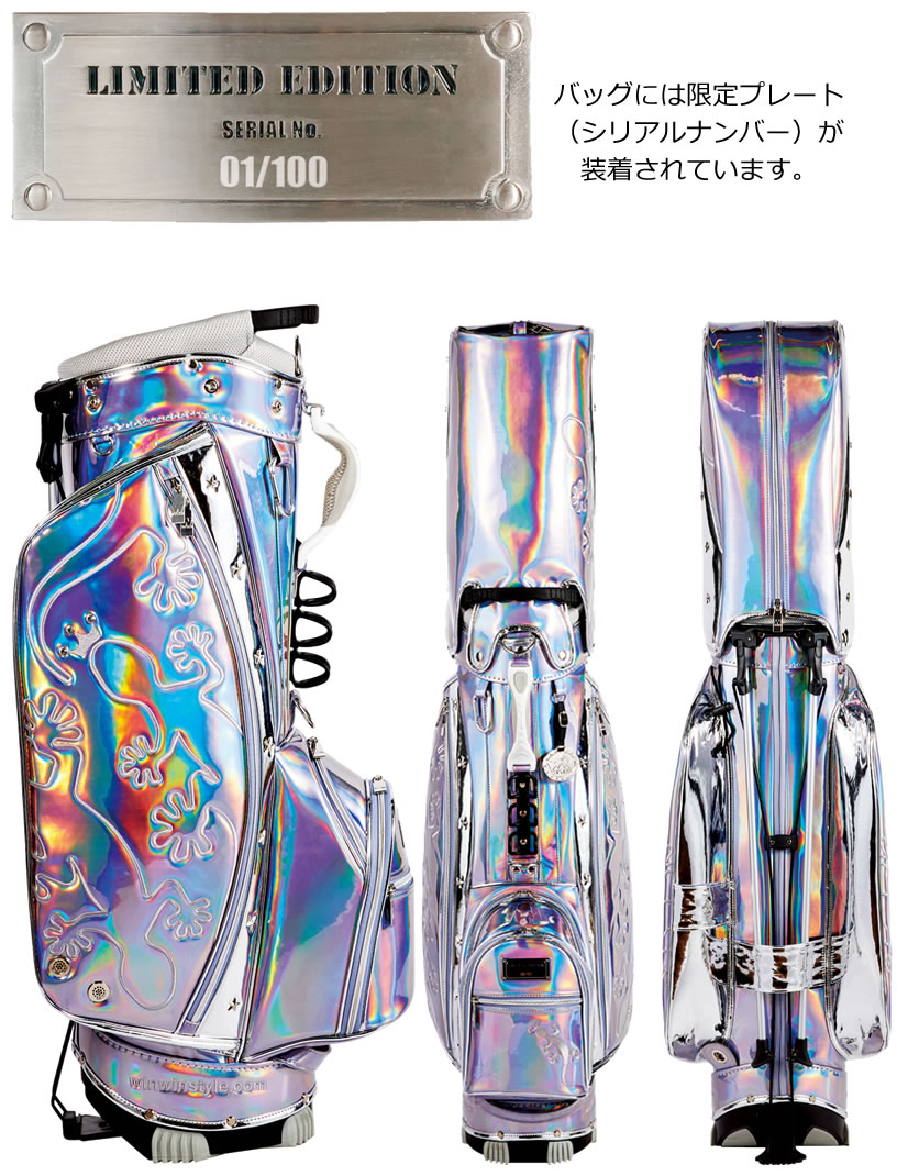 50%OFF WINWIN STYLE ウィンウィンスタイル LIZARD Hologram スタンドバッグ ホワイト CB-504  www.smartpipe.com.br