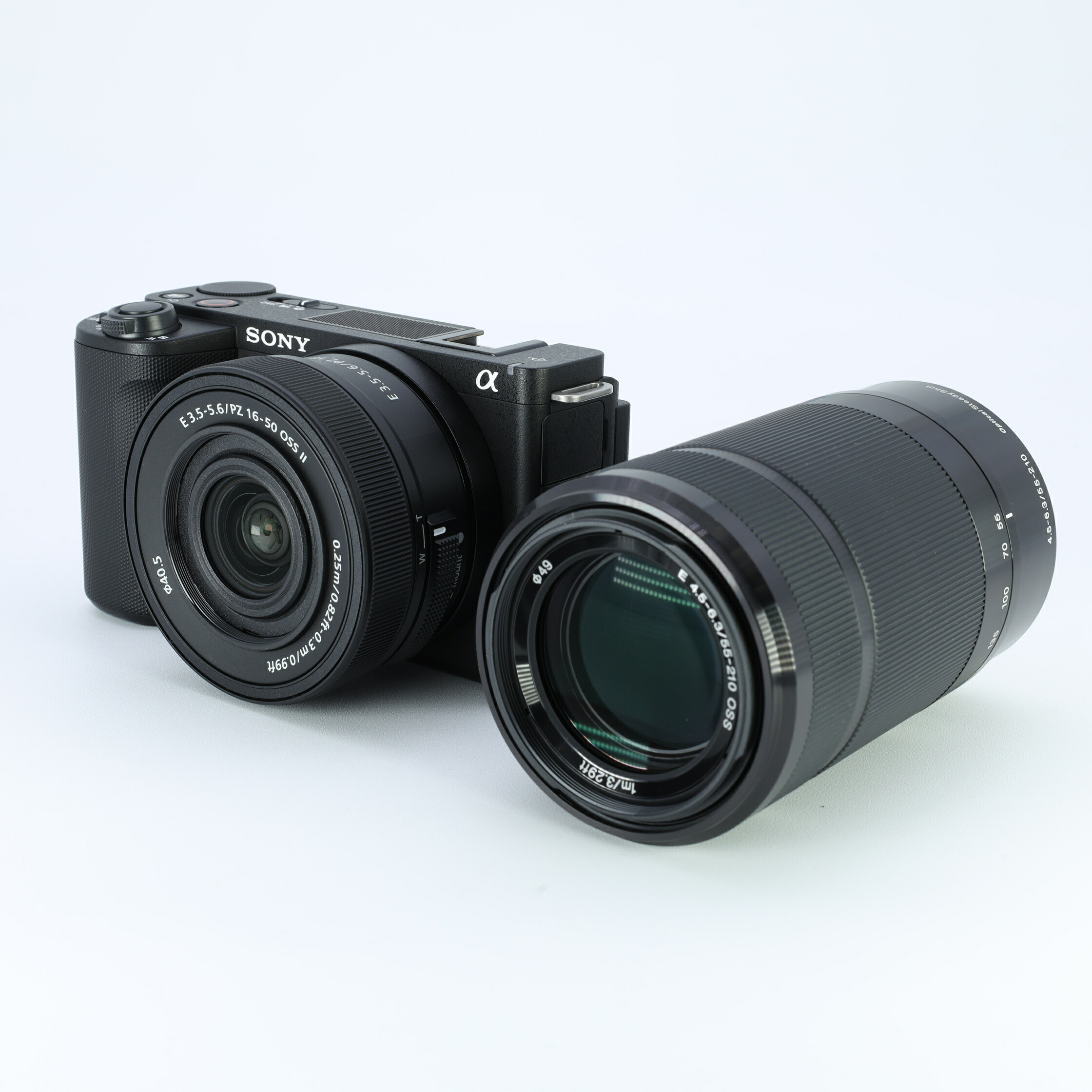 【中古】[美品] SONY VLOGCAM ZV-E10 II ダブルズームレンズキット 銀鏡受け答え一眼写真機 黒いこと ZV-E10M2X [望遠レンズ+望遠レンズ] _GP00020080