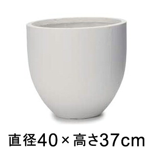 大型 おしゃれ 植木鉢 ミュウ ラウンド プランター ホワイト 40cm 30リットル 陶器やテラコッタより軽量なセメントプランター 【メーカー直送・日時指定不可・同梱不可・代引不可・返品不可】【プロフェッショナル】