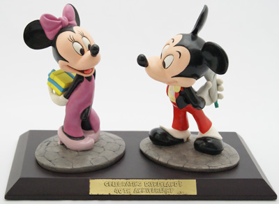 ミッキーマウス ミニーマウスｗｄｌ 40周年記念 限定フィギュアサイン入り 置物 フィギュア 人気大割引 Gaboronelodge Org Bw