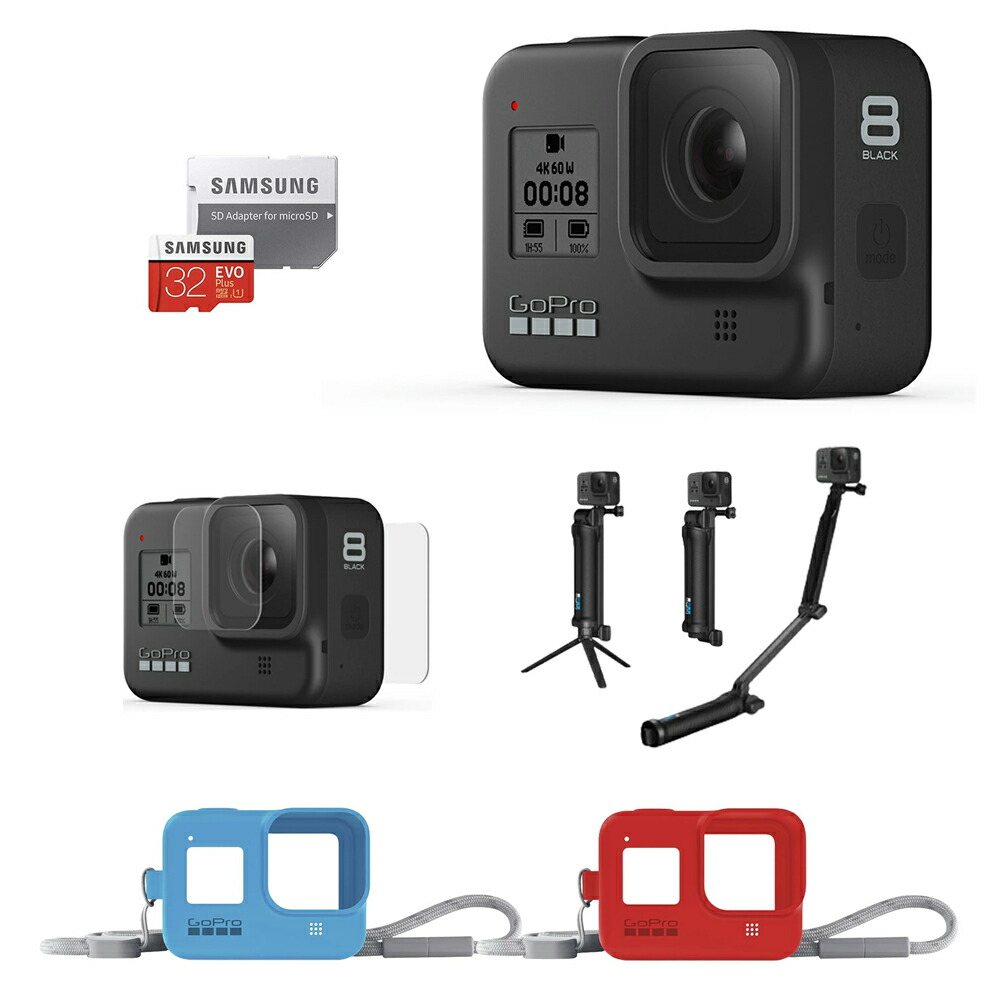 楽天市場 Gopro公式限定 ゴープロ Hero8 Black 3 Way プロテクトスクリーン スリーブ ランヤード 2セット 認定sdカード 国内正規品 Gopro公式ストア 楽天市場店