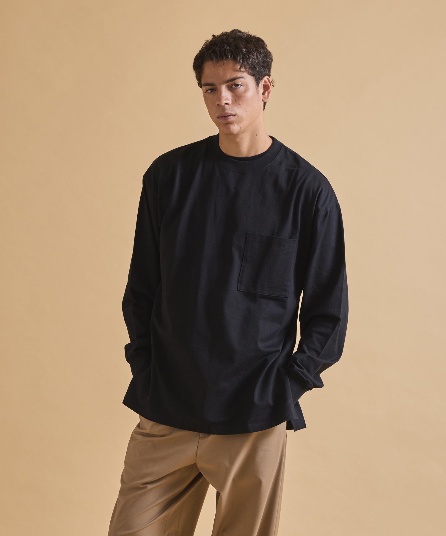 Jack Miller L/S ルーズフィットプルオーバー ロンティ ロンT プルオーバー 長袖 白プルオーバー 流行り物 男女兼用 ユニ一発やる メンズ 成人男性用 レディース お上さん用 ワンポイント 分かりやすい 心地よい オーガニックコットン 綿100 日本製