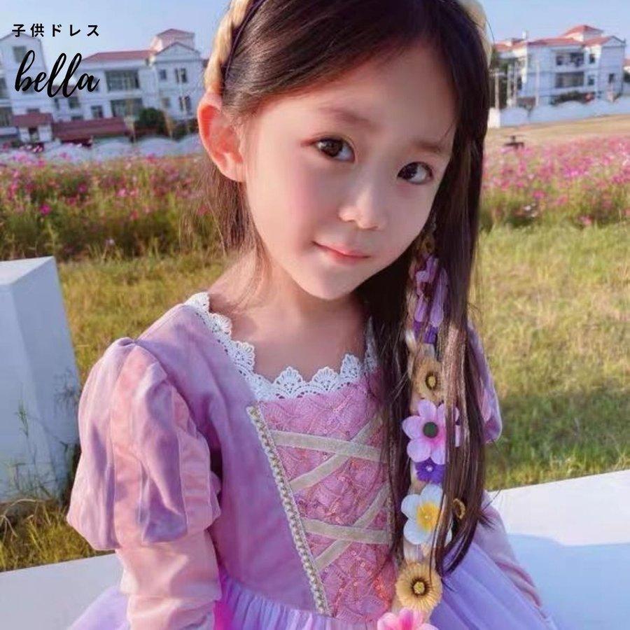 七五三 リボン 立体花 ハローウィン 髪飾り カチューシャ ピンク ラプンツェル