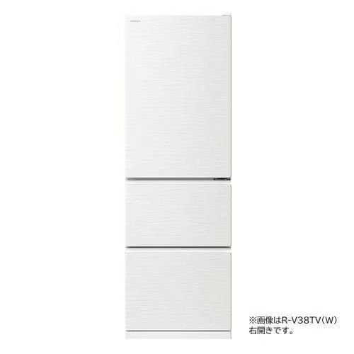 大特価！日立 3部屋の入り口電気冷蔵庫  R-V38TVL-W  ピュアホワイト  （左食い違い手合い /375L） HITACHI  【見せびらかす品】【貨物輸送込（北海道/北丑寅/四国/中国/九州別途・沖縄送りとどける不可）】【代引っ張ること不可】