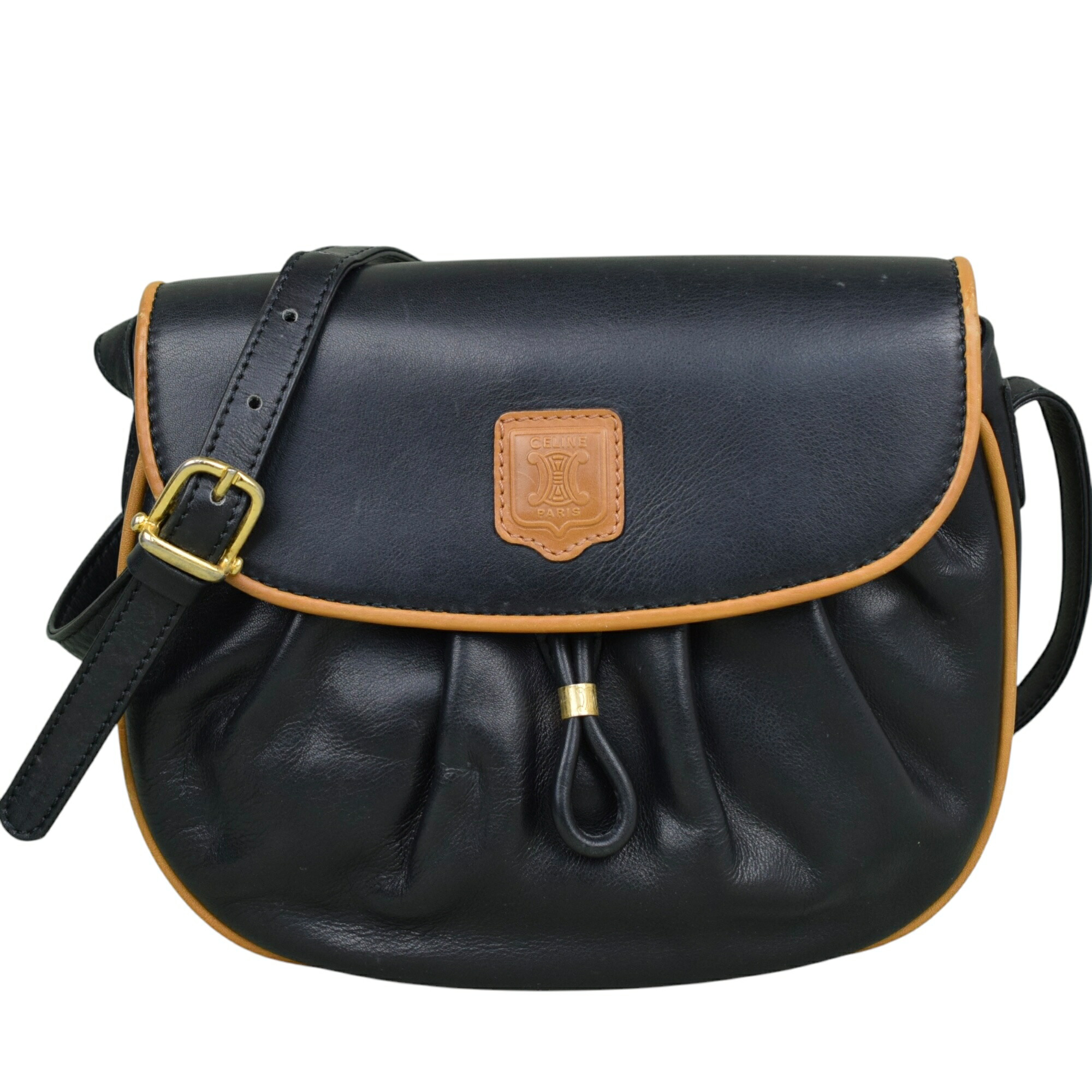 CELINE デニムショルダーバッグ ネイビー CELINE - セリーヌ CELINE ショルダーバッグ ラージ カバ デニム