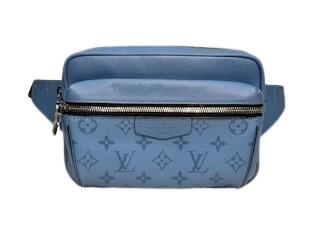 LOUIS VUITTON ルイヴィトン タイガ ラマ バムバッグ アウトドア M30459 ショルダーバッグ　ボディバッグ　ブルー/ブラック【中古】