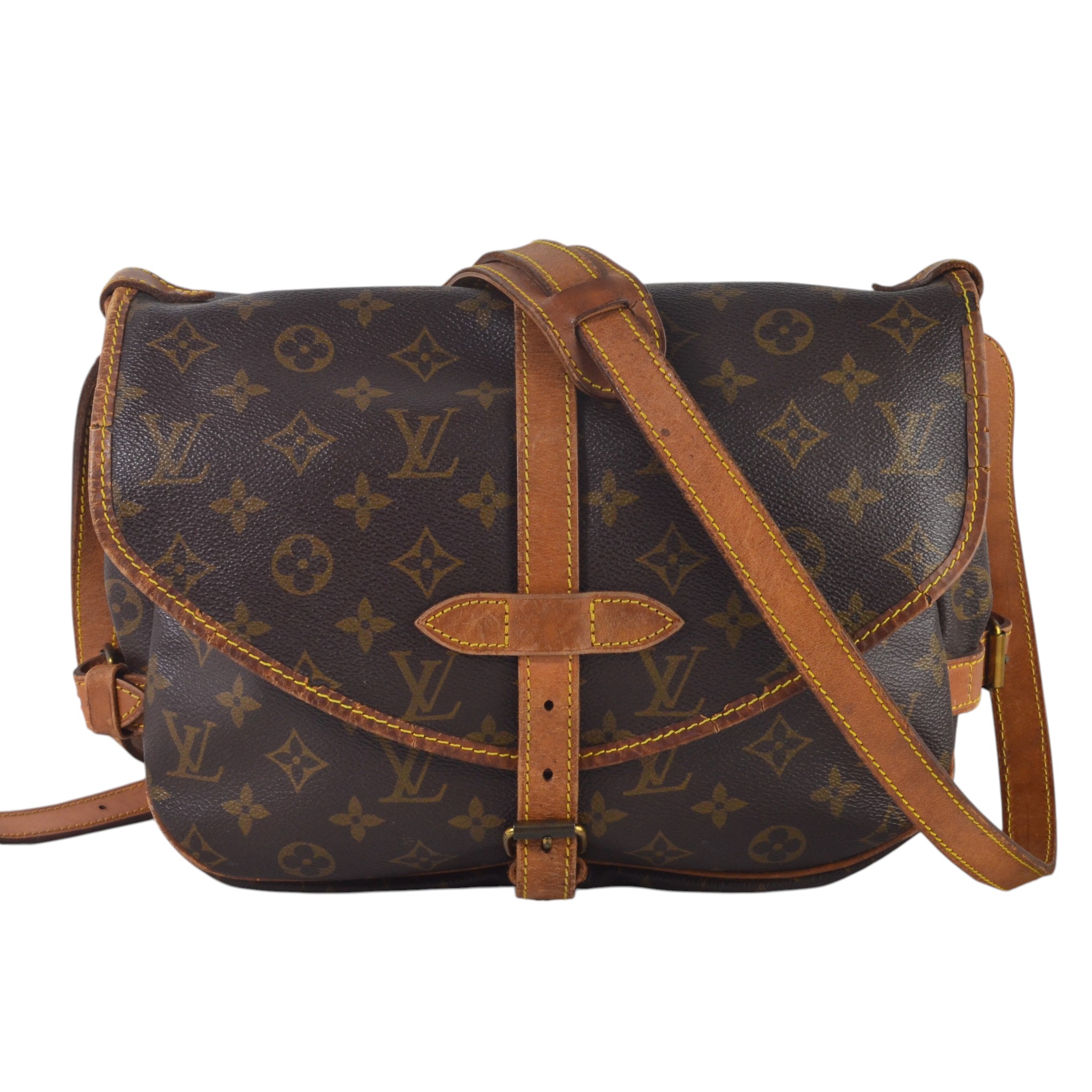 ルイヴィトン  LOUIS VUITTON ソミュール30 M42256 ショルダーバッグ 赤銅色 モノグラム 【中古】【貨物輸送無料】