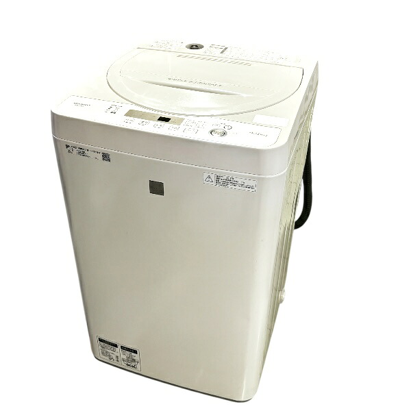 【中古】シャープ 4.5kg 全自動洗濯機 ES-G4E6-KW 2019年製 SHARP【洗濯機】