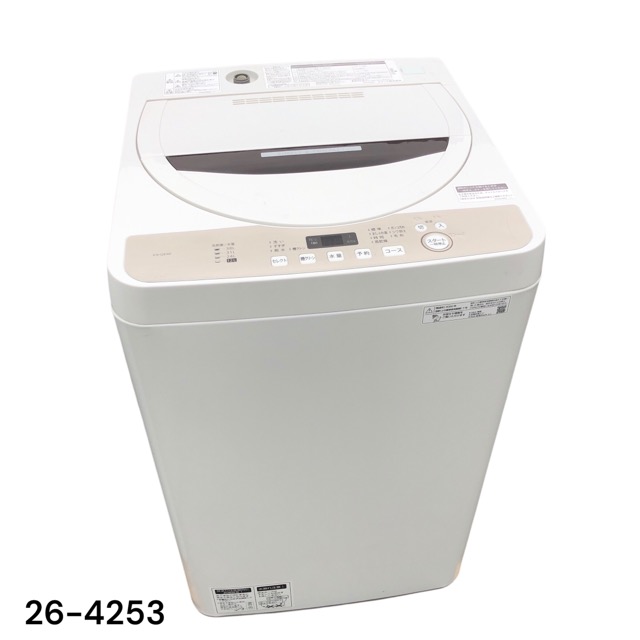 【中古】せつ然たる 6kg 全自動小銃洗い濯ぎ機 ES-GE6D 2020年製 SHARP【洗い濯ぎ機】