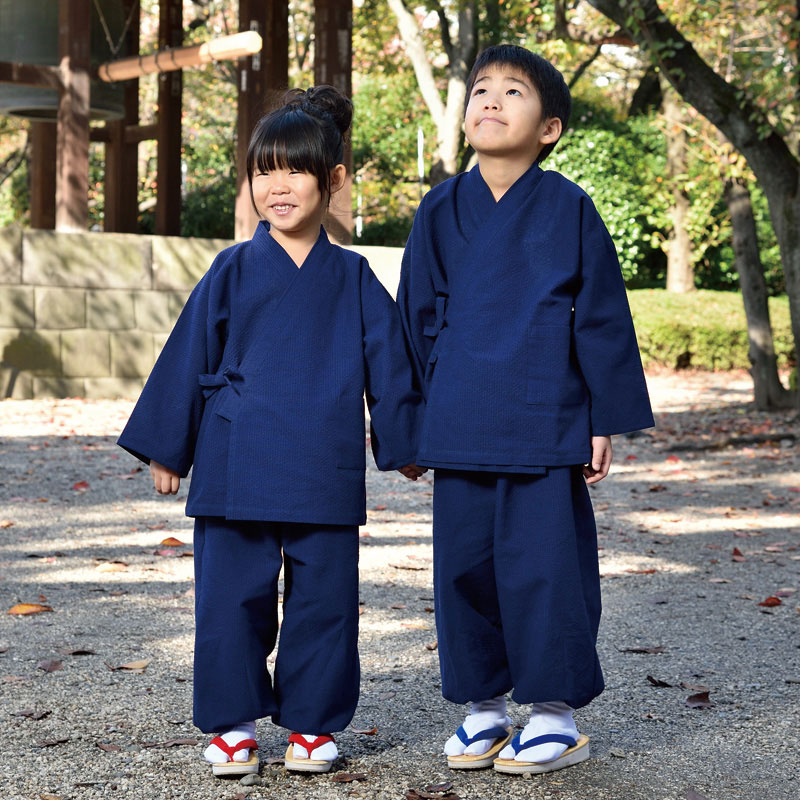 小わっぱ用 小わっぱ用 キッズ 作務衣 さむえ お坊っちゃん お坊っちゃん メンズ 御嬢さん うしろ帯 レディース 祝い事 夏祝い事 火工品 寺 お寺さま 春夏 春夏用 洗える 日本製 100 110 120糎 綿100％ [小わっぱ用 変わり織しじら作務衣 (M-LL)] こどもの日